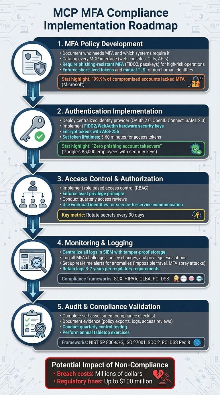 MCP MFA Compliance Implementation Roadmap: 5 Essential Steps